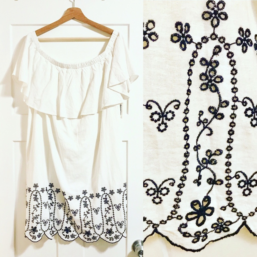 White Cold Shoulder Linen Dress